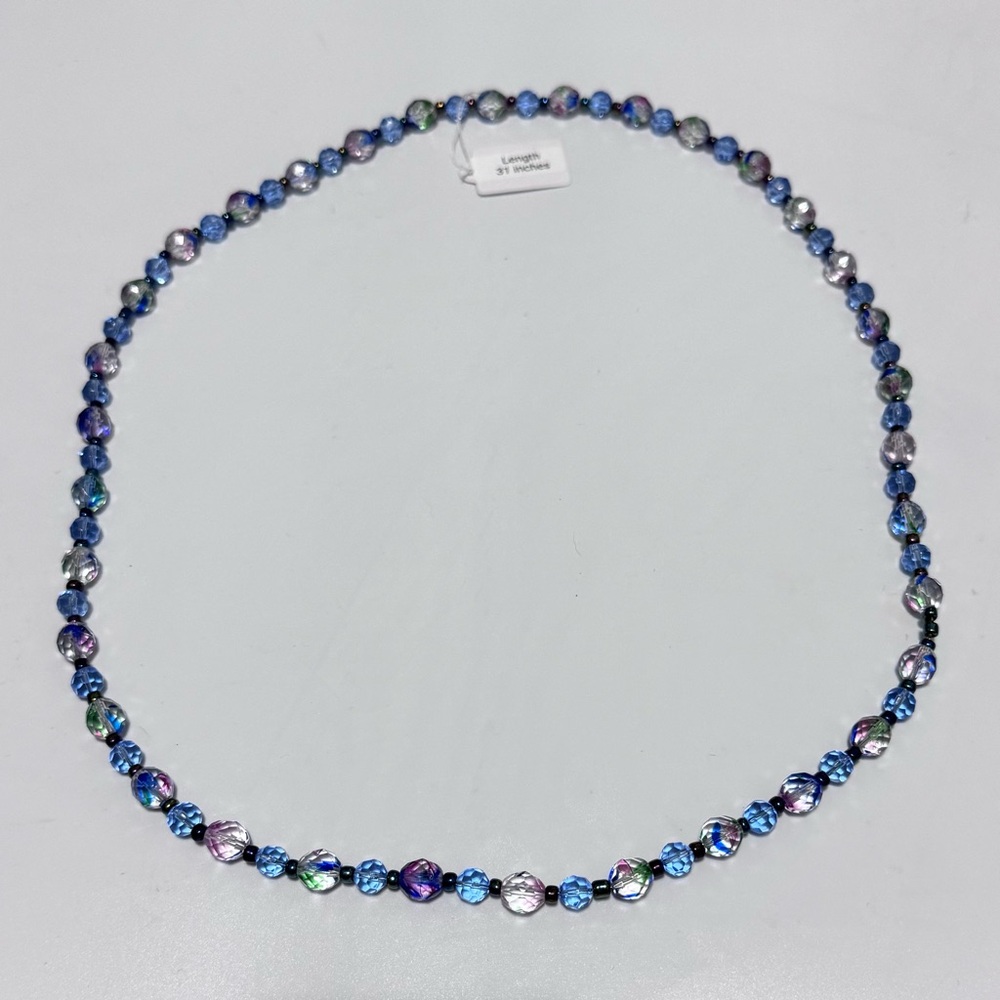 Elegant Multicolor Glaas Beaded Necklace